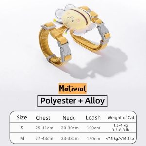 Arnés-para-gato-con-correa-talla-amarillo