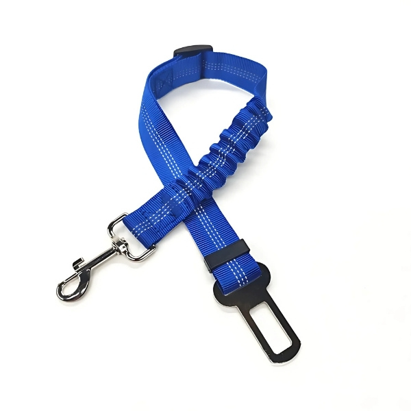 Cinturón de seguridad para perro azul