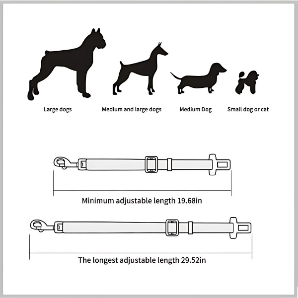 Cinturón de seguridad para perro talla