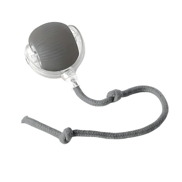 Pelota rodante automatica perro gris