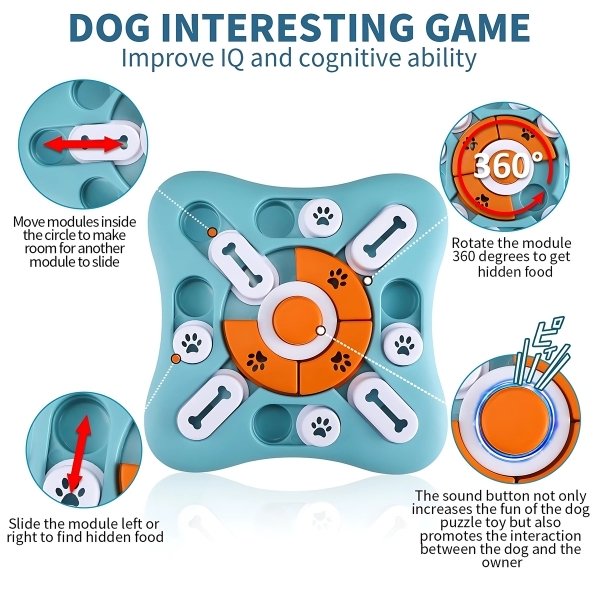 Rompecabezas educativo para perros utilizar