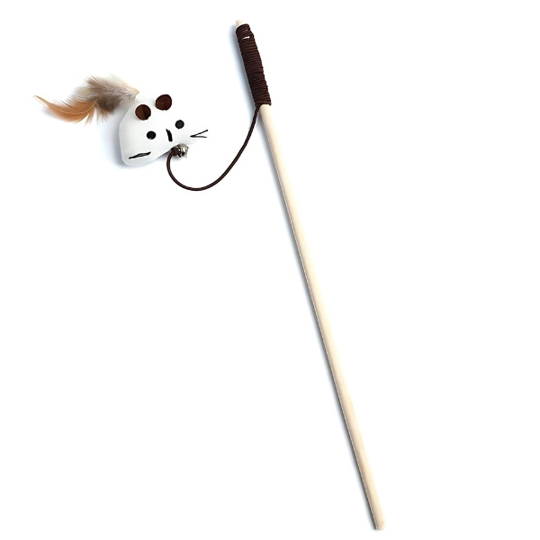 Varita-de-madera-colorida-con-plumas-para-gato-y-gatito-triángulo