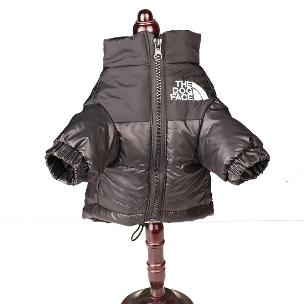 chaqueta de invierno para perro negro