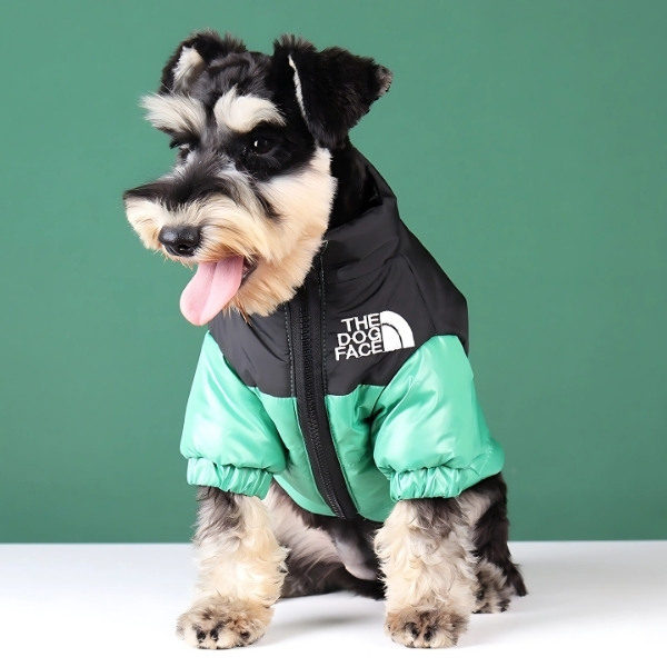 chaqueta de invierno para perro the dog face negro verde