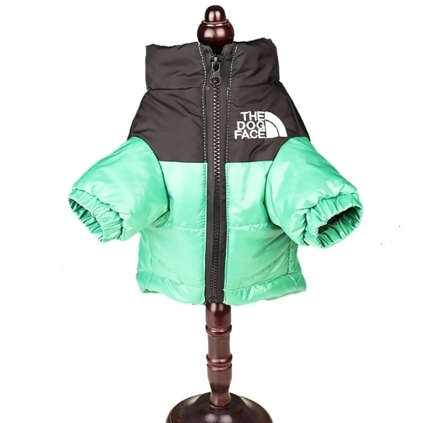 chaqueta de invierno para perro verde