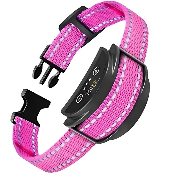 dispositivo antiladridos para perro rosa