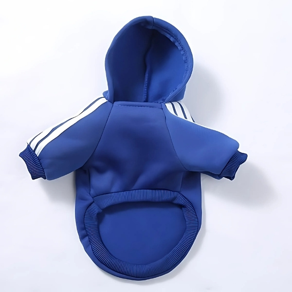 sudadera de perro adidog azul textil