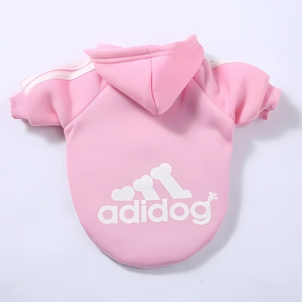 sudadera de perro adidog rosa