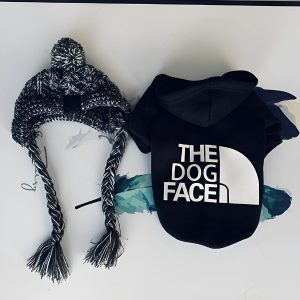 sudadera para perro the dog face negro textile