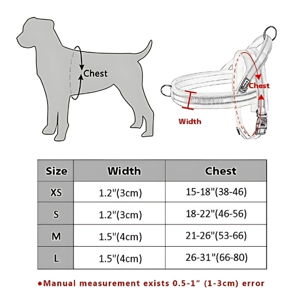 Arnés de entrenamiento para perros talla