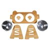 Bandeja-elevado-ajustable-de bambú-para-perro-doble-materiales