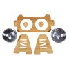 Bandeja elevado ajustable de bambú para perro materiales