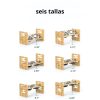 Bandeja-elevado-ajustable-de bambú-para-perro-seis-tallas
