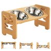 Bandeja-elevado-ajustable-de bambú-para-perro-tres-differences