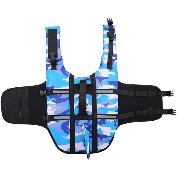 Chaleco-salvavidas-de-tiburón-para-perro-con-estilo-material-azul