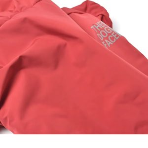 abrigo the dog face rojo impermeable