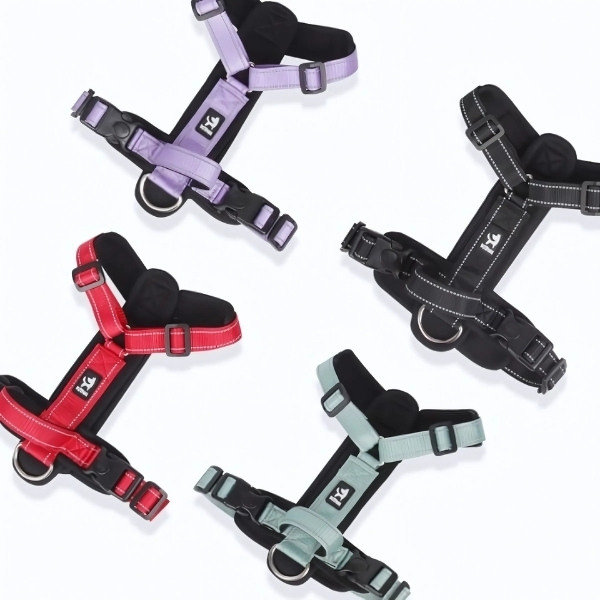 arnés-Aéro-Comfort-para-perro-verde-púrpura-rojo-negro