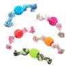 pelota con cuerda de doble nudo cinco colores