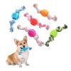 pelota con cuerda de doble nudo multi color