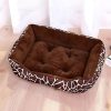 Cama Acolchada Marrón con Estampados para Perros
