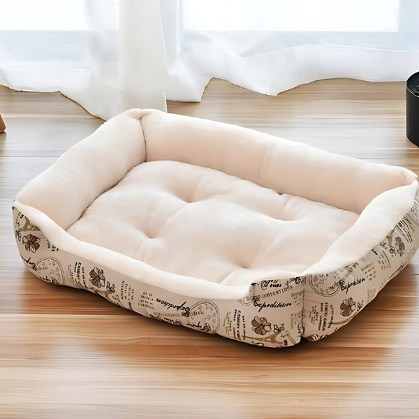Cama Acolchada blanco para Perros