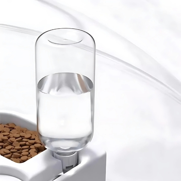 Comedero-2-en-1-con-Fuente-Automática-ángulo-botella-de-agua-para-perro