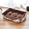 cama cómoda marrón para perros