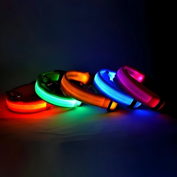 collar luminoso para perro azul rojo verde rosa naranja