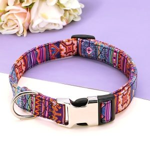 collar mexicano para perro presentación purpúra