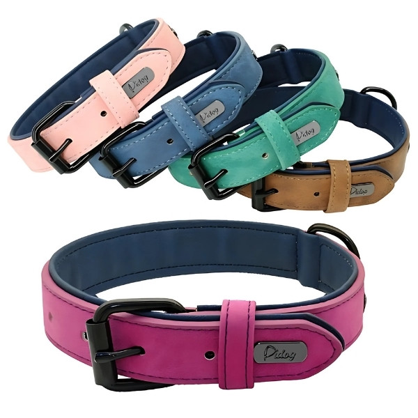 collar-para-perro-cuero-cinco-colores