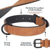 collar-para-perro-cuero-marrón-material
