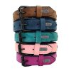 collar-para-perro-cuero-rosa-marrón-verde-morado-azul
