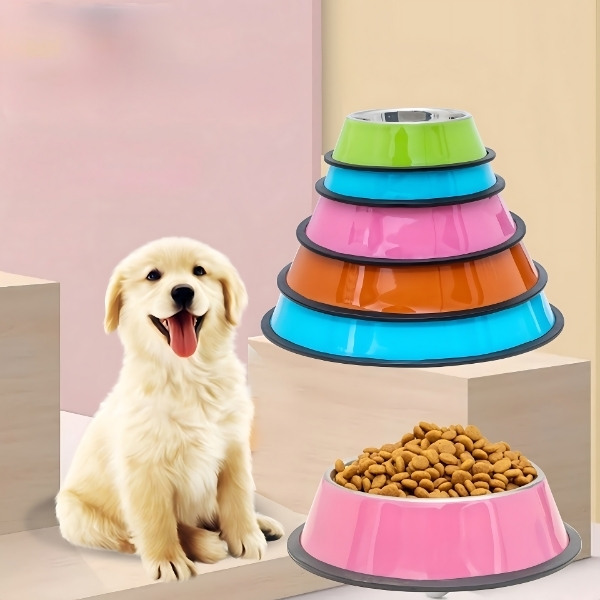 comedero- antideslizante-de-acero-inoxidable-color-para-perro-multi-color