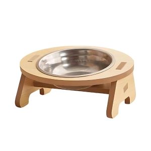 comedero-doble-de-bambú-comida-para-gato-simple