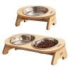 comedero-doble-de-bambú-comida-para-perro-simple-doble