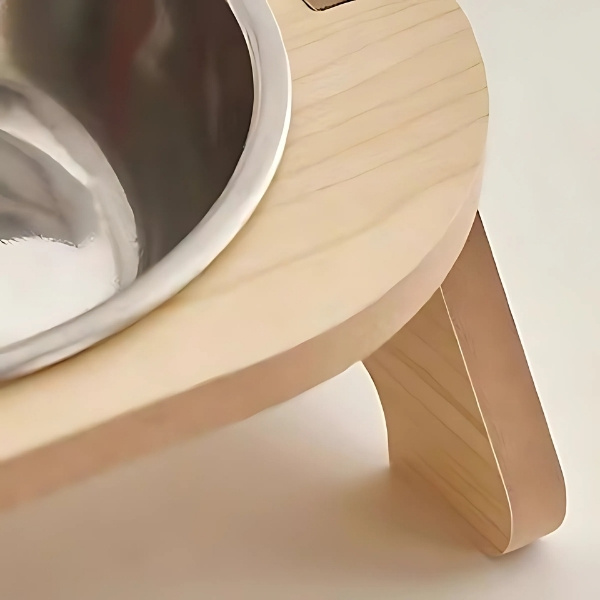 comedero-doble-de-bambú-comida-para-gato-soporte