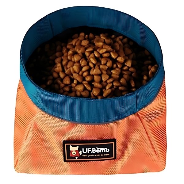 comedero-flexible-para-perro-naranja-comida