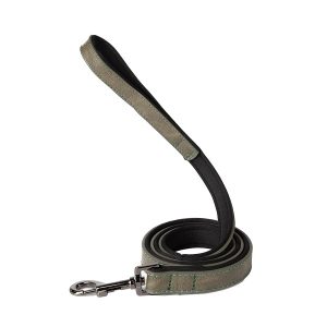 correa de cuero para perro negro