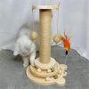Árbol-rascador-de-madera-natural-para-gato-juega-bola