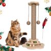 Árbol-rascador-de-madera-natural-para-gato-navidad