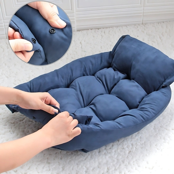 Cama-3-en-1-para-Perro-azul-botones