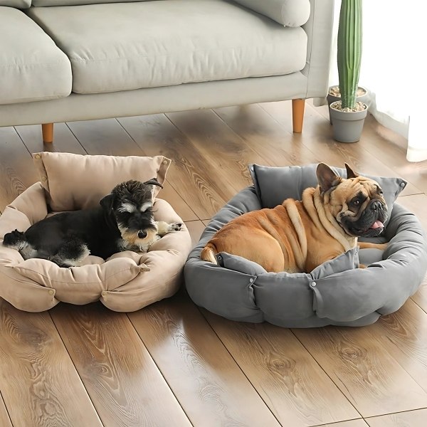 Cama-3-en-1-para-Perro-gris-marrón-3-en-1