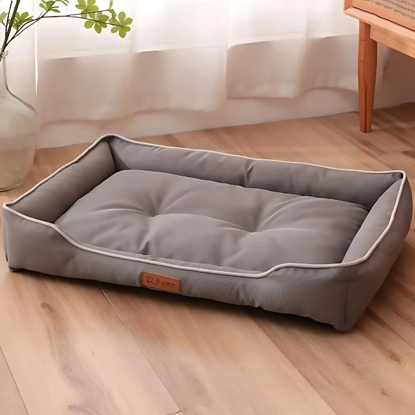 Cama-Cómoda-y-Resistente-para-Perro-gris