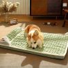 Colchón-ortopédico-para-perro-verde-suave