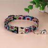 Collar-Personalizado-Rectangular-Para-Gato-flores-presentación
