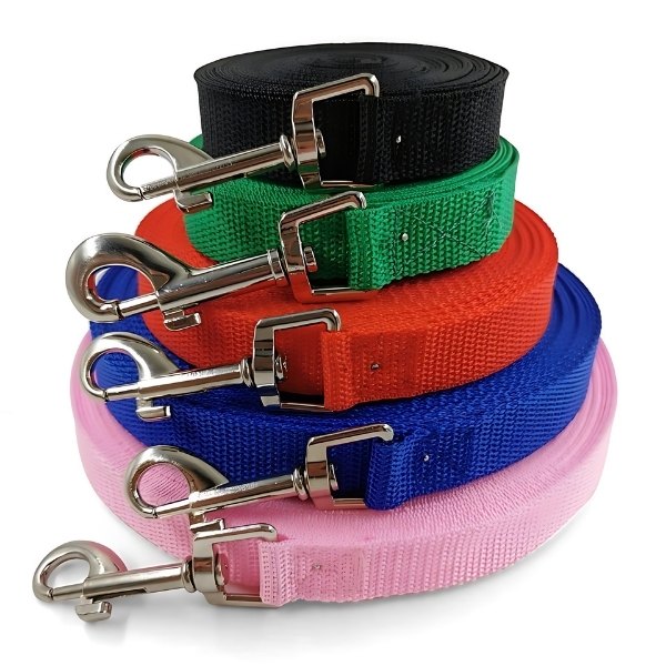 Correa-larga-para-perro-talla-rosa-verde-azul-negro-rojo