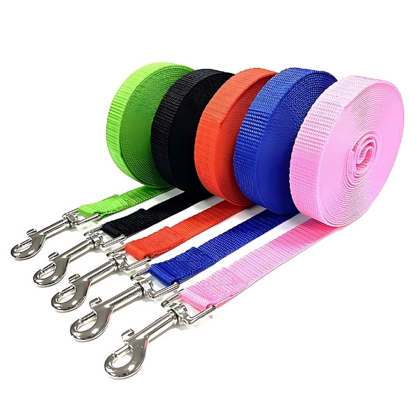 Correa-larga-para-perro-verde-negro-rojo-azul-rosa