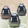 Mochila-cápsula-para-gato-marrón-verde-gris