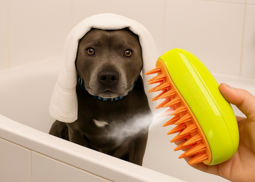 perro-baño-cepillo-pulverizador