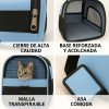 Transportadora-azul-para-perro-malla-transpirable